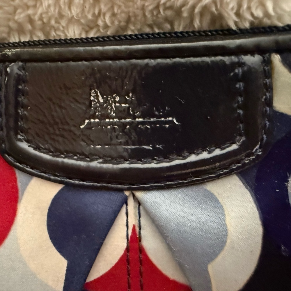 Coach Red and Blue Geometric Wristlet - Picture 3 of 6